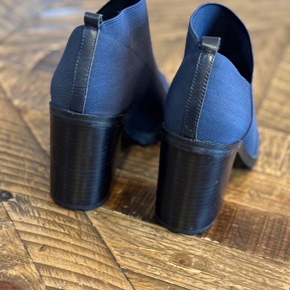 Women’s Navy Blue Slip-On Ankle Booties - Picture 10 of 12
